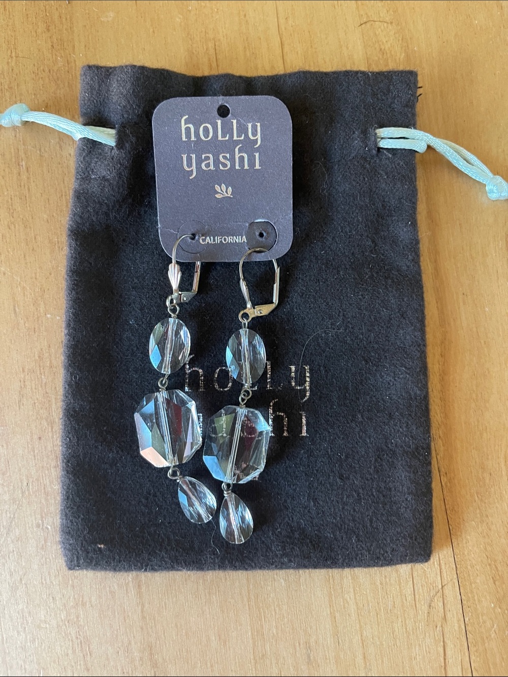 Holly Yashi Iridescent Crystal Drop Earrings